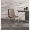 Aileen Dining Chair Taupe Faux Leather Dining Chair