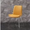 Aileen Dining Chair Yellow Faux Leather Dining Chair - Aileen Dining Chair Yellow Faux Leather Dining Chair