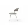 Whiteline Modern Living Geneva Dining Chair In Platinum Grey Faux Leather - Side - Whiteline Modern Living Geneva Dining Chair In Platinum Grey Faux Leather - Side