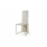 Whiteline Modern Living Sumo Dining Chair In Natural Adore Beige Fabric And Polished Gold Stainless Steel Frame - Angled - Whiteline Modern Living Sumo Dining Chair In Natural Adore Beige Fabric And Polished Gold Stainless Steel Frame - Angled