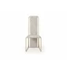Whiteline Modern Living Sumo Dining Chair In Natural Adore Beige Fabric And Polished Gold Stainless Steel Frame - Front - Whiteline Modern Living Sumo Dining Chair In Natural Adore Beige Fabric And Polished Gold Stainless Steel Frame - Front