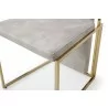 Whiteline Modern Living Sumo Dining Chair In Natural Adore Beige Fabric And Polished Gold Stainless Steel Frame - Frame Close-up - Whiteline Modern Living Sumo Dining Chair In Natural Adore Beige Fabric And Polished Gold Stainless Steel Frame - Frame Close-up