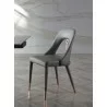 Whiteline Modern Living Liza Dining Chair in Dark Gray Fully Upholstered Faux Leather With Steel Frame - Lifestyle - Whiteline Modern Living Liza Dining Chair in Dark Gray Fully Upholstered Faux Leather With Steel Frame - Lifestyle