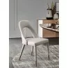 Whiteline Modern Living Liza Dining Chair in Light Gray Fully Upholstered Faux Leather With Steel Frame - Lifestyle - Whiteline Modern Living Liza Dining Chair in Light Gray Fully Upholstered Faux Leather With Steel Frame - Lifestyle