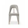 Whiteline Modern Living Liza Dining Chair in Light Gray Fully Upholstered Faux Leather With Steel Frame - Front - Whiteline Modern Living Liza Dining Chair in Light Gray Fully Upholstered Faux Leather With Steel Frame - Front