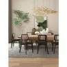 Manhattan Comfort Versailles Square Dining Chair in Black and Natural Cane - Set of 2 - Manhattan Comfort Versailles Square Dining Chair in Black and Natural Cane - Set of 2