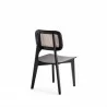 Manhattan Comfort Versailles Square Dining Chair in Black and Natural Cane - Set of 2 Back - Manhattan Comfort Versailles Square Dining Chair in Black and Natural Cane - Set of 2 Back