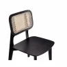 Manhattan Comfort Versailles Square Dining Chair in Black and Natural Cane - Set of 2 Half - Manhattan Comfort Versailles Square Dining Chair in Black and Natural Cane - Set of 2 Half