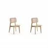 Manhattan Comfort Versailles Square Dining Chair in Nature Cane - Set of 2 - Manhattan Comfort Versailles Square Dining Chair in Nature Cane - Set of 2