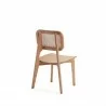 Manhattan Comfort Versailles Square Dining Chair in Nature Cane - Set of 2 Back - Manhattan Comfort Versailles Square Dining Chair in Nature Cane - Set of 2 Back