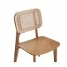 Manhattan Comfort Versailles Square Dining Chair in Nature Cane - Set of 2 Half - Manhattan Comfort Versailles Square Dining Chair in Nature Cane - Set of 2 Half