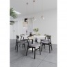 Manhattan Comfort Colbert Dining Chair in Nature and Cane with Oatmeal Upholstered Seating - Set 
