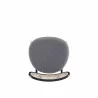 Manhattan Comfort Colbert Dining Chair in Black and Cane with Grey Upholstered Seating Top - Manhattan Comfort Colbert Dining Chair in Black and Cane with Grey Upholstered Seating Top