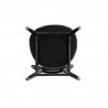Manhattan Comfort Colbert Dining Chair in Black and Cane with Grey Upholstered Seating Bottom