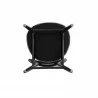 Manhattan Comfort Colbert Dining Chair in Black and Cane with Grey Upholstered Seating Bottom - Manhattan Comfort Colbert Dining Chair in Black and Cane with Grey Upholstered Seating Bottom