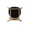 Manhattan Comfort Colbert Dining Chair in Black and Cane with Grey Upholstered Seating Bottom