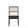 Manhattan Comfort Hamlet Dining Chair in Black and Natural Cane  Front - Manhattan Comfort Hamlet Dining Chair in Black and Natural Cane  Front