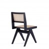 Manhattan Comfort Hamlet Dining Chair in Black and Natural Cane 