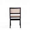 Manhattan Comfort Hamlet Dining Chair in Black and Natural Cane Back