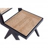 Manhattan Comfort Hamlet Dining Chair in Black and Natural Cane 