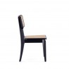 Manhattan Comfort Giverny Dining Chair in Black and Natural Cane  Side