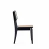 Manhattan Comfort Giverny Dining Chair in Black and Natural Cane  Side - Manhattan Comfort Giverny Dining Chair in Black and Natural Cane  Side