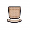 Manhattan Comfort Giverny Dining Chair in Black and Natural Cane  Top