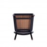 Manhattan Comfort Giverny Dining Chair in Black and Natural Cane  Bottom