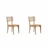 Manhattan Comfort Giverny Dining Chair in Nature Cane- Set of 2 - Manhattan Comfort Giverny Dining Chair in Nature Cane- Set of 2