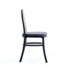 Manhattan Comfort Paragon Dining Chair 1.0 with Grey Cushions in Black and Cane Side
