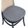 Manhattan Comfort Paragon Dining Chair 1.0 with Grey Cushions in Black and Cane - Manhattan Comfort Paragon Dining Chair 1.0 with Grey Cushions in Black and Cane