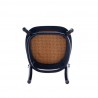 Manhattan Comfort Paragon Dining Chair 1.0 with Grey Cushions in Black and Cane Bottom