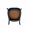 Manhattan Comfort Paragon Dining Chair 1.0 with Grey Cushions in Black and Cane Bottom - Manhattan Comfort Paragon Dining Chair 1.0 with Grey Cushions in Black and Cane Bottom