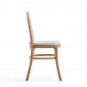 Manhattan Comfort Paragon Dining Chair 1.0 with Cream Cushions in Nature and Cane Side