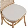 Manhattan Comfort Paragon Dining Chair 1.0 with Cream Cushions in Nature and Cane  - Manhattan Comfort Paragon Dining Chair 1.0 with Cream Cushions in Nature and Cane 