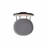 Manhattan Comfort Jardin Dining Chair in Black with Cane and Grey Upholstered Seating Top - Manhattan Comfort Jardin Dining Chair in Black with Cane and Grey Upholstered Seating Top