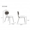 Manhattan Comfort Jardin Dining Chair Cane and Grey Upholstered Seating 