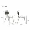 Manhattan Comfort Jardin Dining Chair Cane and Grey Upholstered Seating  - Manhattan Comfort Jardin Dining Chair Cane and Grey Upholstered Seating 