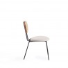 Manhattan Comfort Jardin Dining Chair in Nature Cane and Oatmeal Upholstered Seating  Side