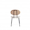 Manhattan Comfort Jardin Dining Chair in Nature Cane and Oatmeal Upholstered Seating  Back