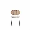 Manhattan Comfort Jardin Dining Chair in Nature Cane and Oatmeal Upholstered Seating  Back - Manhattan Comfort Jardin Dining Chair in Nature Cane and Oatmeal Upholstered Seating  Back