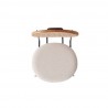 Manhattan Comfort Jardin Dining Chair in Nature Cane and Oatmeal Upholstered Seating  Top