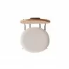 Manhattan Comfort Jardin Dining Chair in Nature Cane and Oatmeal Upholstered Seating  Top - Manhattan Comfort Jardin Dining Chair in Nature Cane and Oatmeal Upholstered Seating  Top