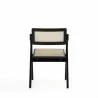 Manhattan Comfort Lambinet Folding Dining Chair in Black and Natural Cane Front - Manhattan Comfort Lambinet Folding Dining Chair in Black and Natural Cane Front