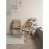 Manhattan Comfort Lambinet Folding Dining Chair in Nature Cane - Set of 2 - Manhattan Comfort Lambinet Folding Dining Chair in Nature Cane - Set of 2