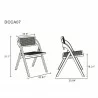 Manhattan Comfort Lambinet Folding Dining Chair  - Manhattan Comfort Lambinet Folding Dining Chair 
