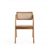 Manhattan Comfort Lambinet Folding Dining Chair in Nature Cane Front