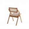 Manhattan Comfort Lambinet Folding Dining Chair in Nature Cane Back