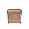 Manhattan Comfort Lambinet Folding Dining Chair in Nature Cane Top