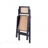 Manhattan Comfort Pullman Folding Dining Chair in Black and Natural Cane